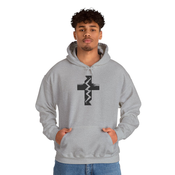 Fault Line Cross - Heavy Blend Christian Hoodie
