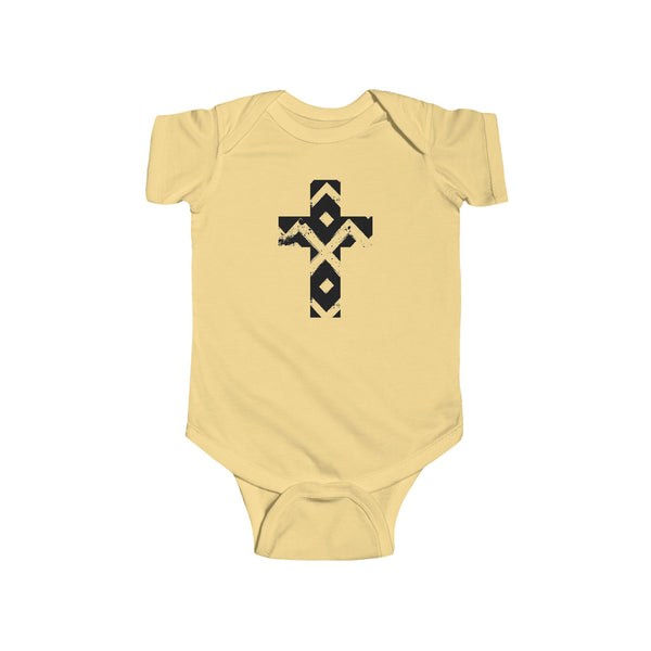 Pattern Cross Onesie — Baby Cross Collection (Christening/Baptism Gift)