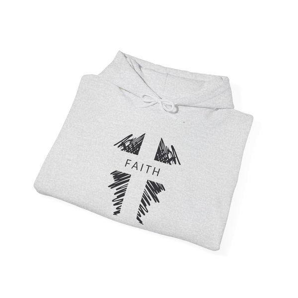 Faith Cross - Heavy Blend Christian Hoodie