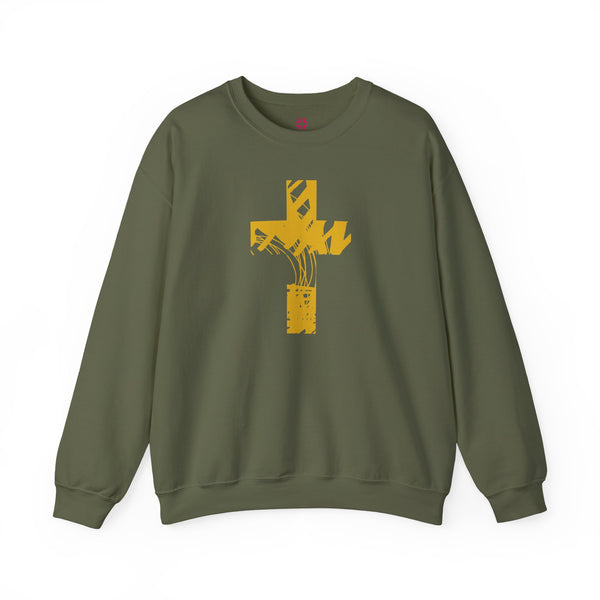 Gold Cross - Crewneck Christian Sweatshirt
