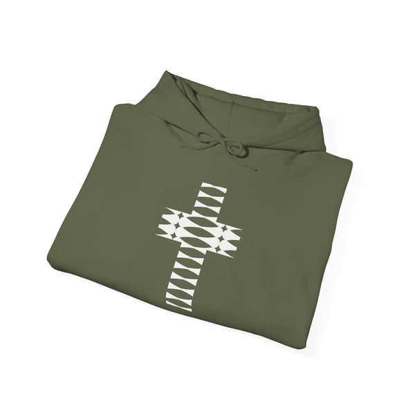 Rhythm Cross - Heavy Blend Christian Hoodie