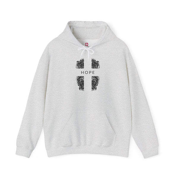 Hope Cross -  Heavy Blend Christian Hoodie