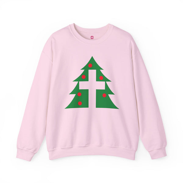 Christmas Cross — Christian Crewneck Sweatshirt