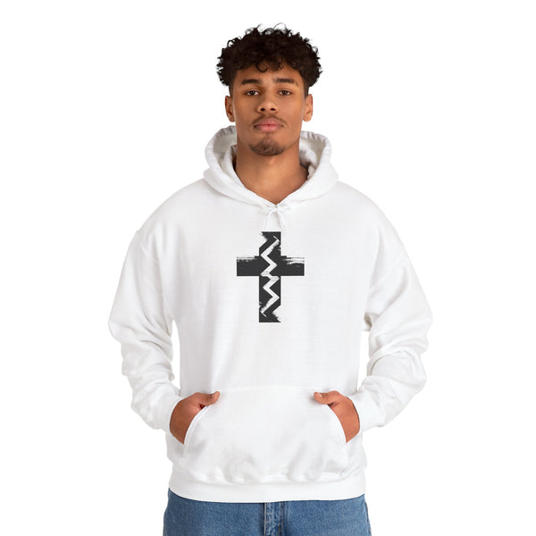 Fault Line Cross - Heavy Blend Christian Hoodie