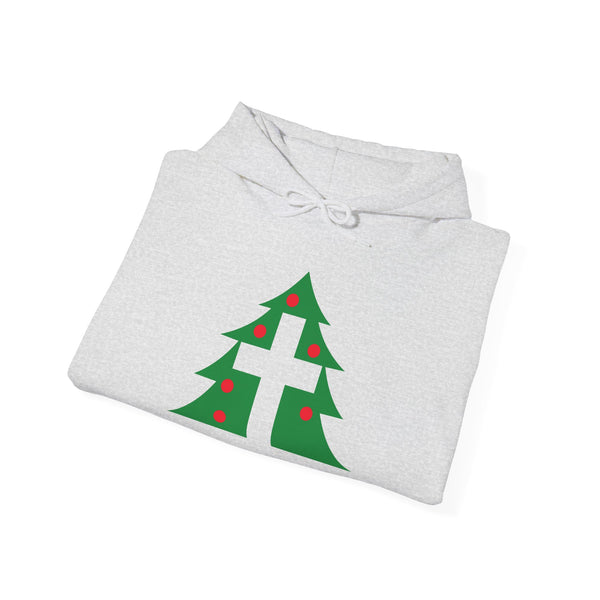 Christmas Cross - Heavy Blend Christian Hoodie