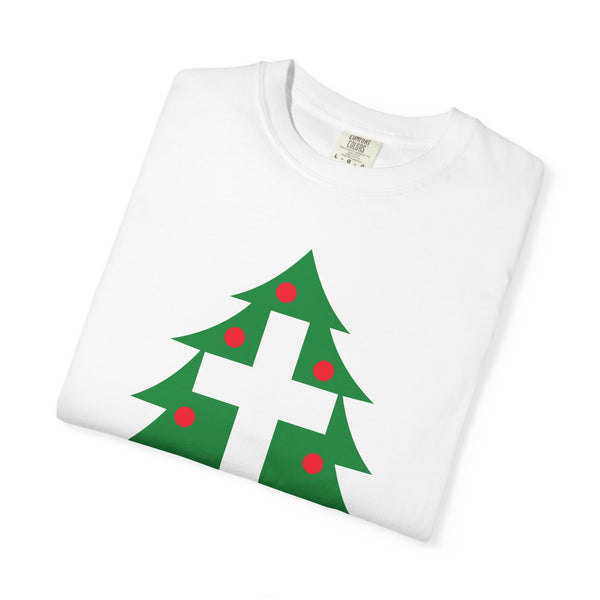 Christmas Cross - Unisex Garment-Dyed T-shirt