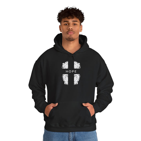 Hope Cross -  Heavy Blend Christian Hoodie