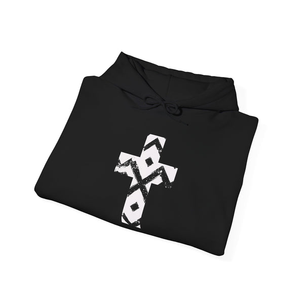 Pattern Cross - Heavy Blend Christian Hoodie