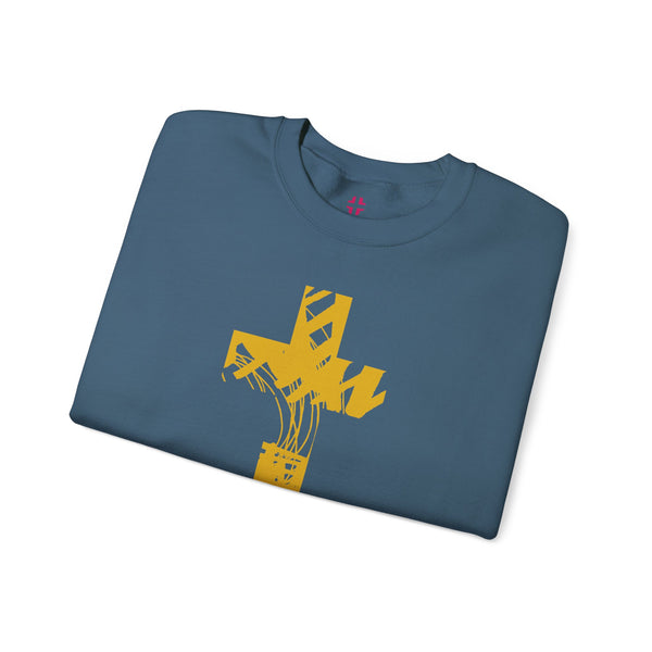 Gold Cross - Crewneck Christian Sweatshirt