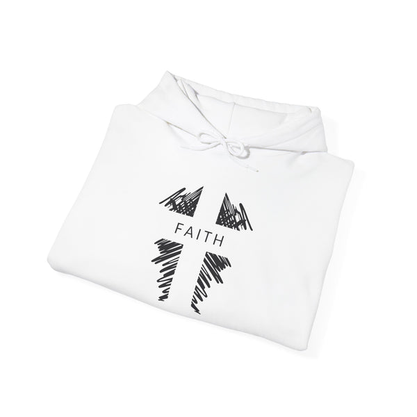 Faith Cross - Heavy Blend Christian Hoodie