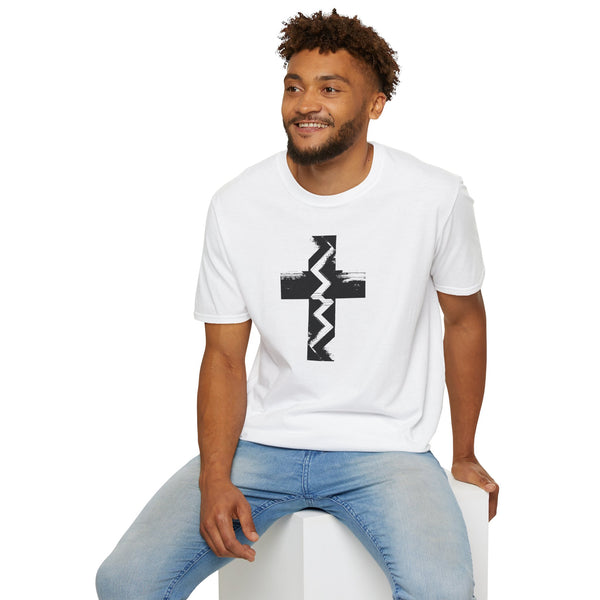 Fault Line Cross  – Softstyle Christian Tee