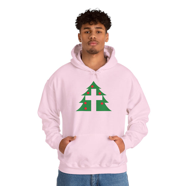 Christmas Cross - Heavy Blend Christian Hoodie