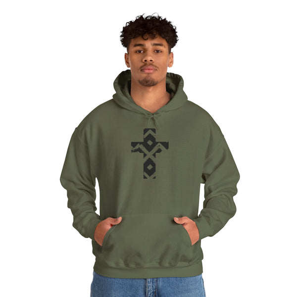 Pattern Cross - Heavy Blend Christian Hoodie