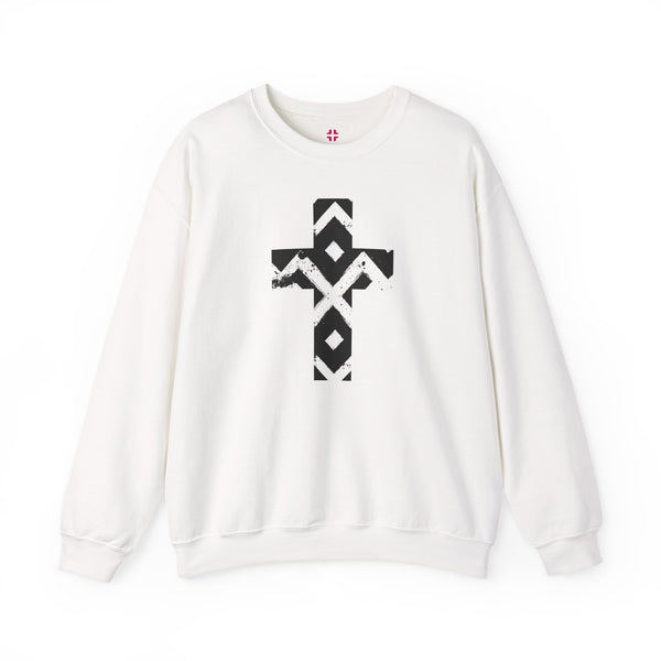 Pattern Cross Sweatshirt — Christian Crewneck