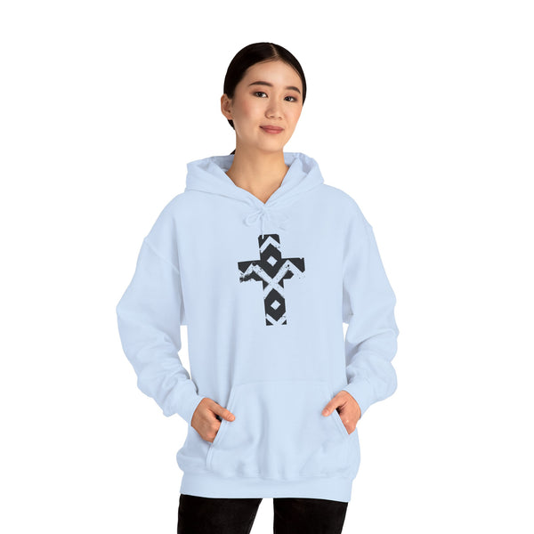 Pattern Cross - Heavy Blend Christian Hoodie