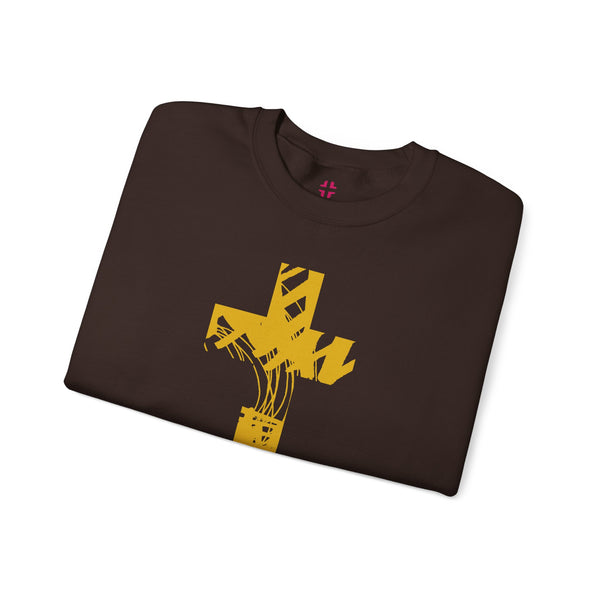 Gold Cross - Crewneck Christian Sweatshirt