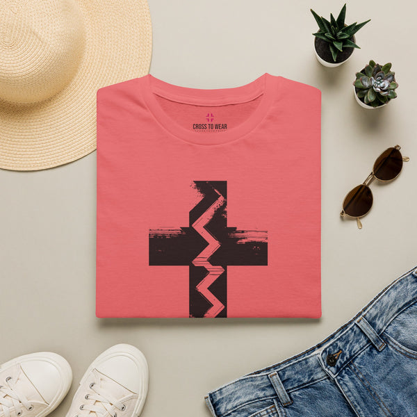 Fault Line Cross  – Softstyle Christian Tee