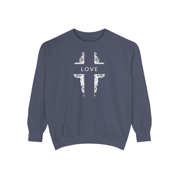 Love Cross Sweatshirt — Christian Crewneck