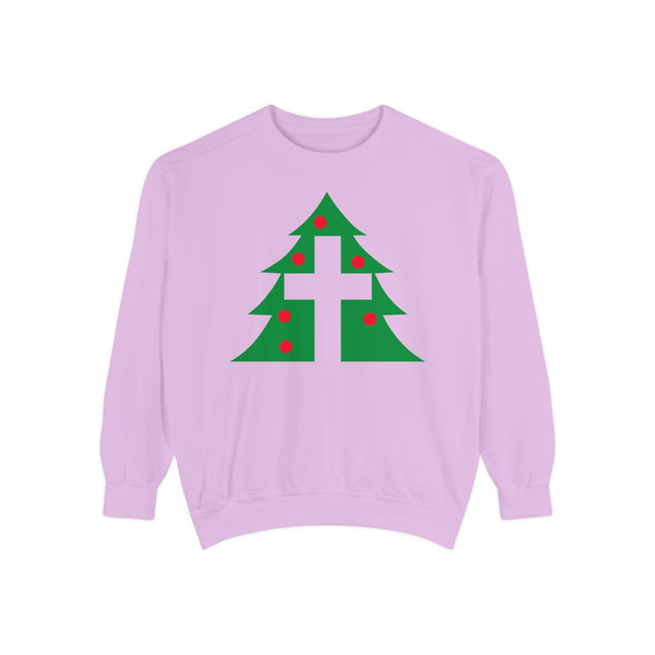 Christmas Cross - Comfort Colors® Crewneck Sweatshirt