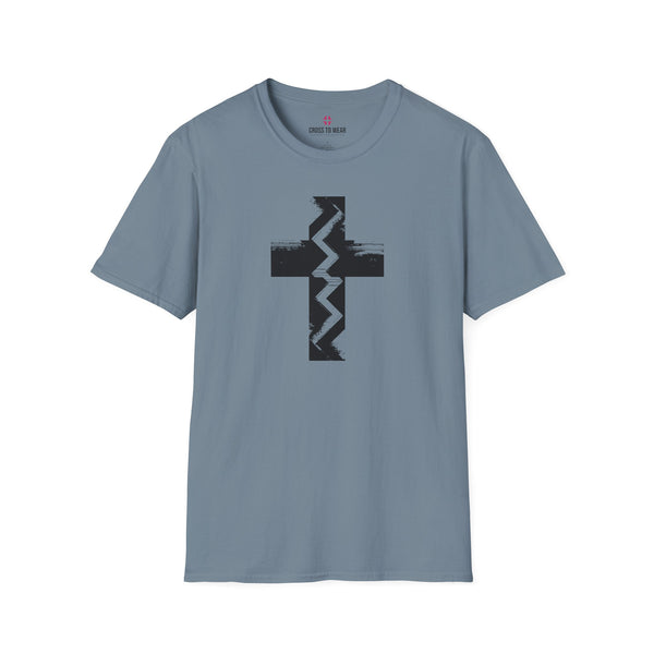 Fault Line Cross  – Softstyle Christian Tee