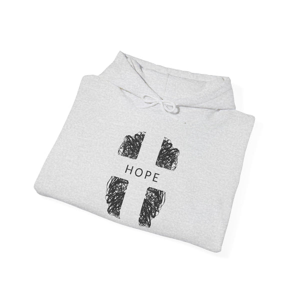 Hope Cross -  Heavy Blend Christian Hoodie
