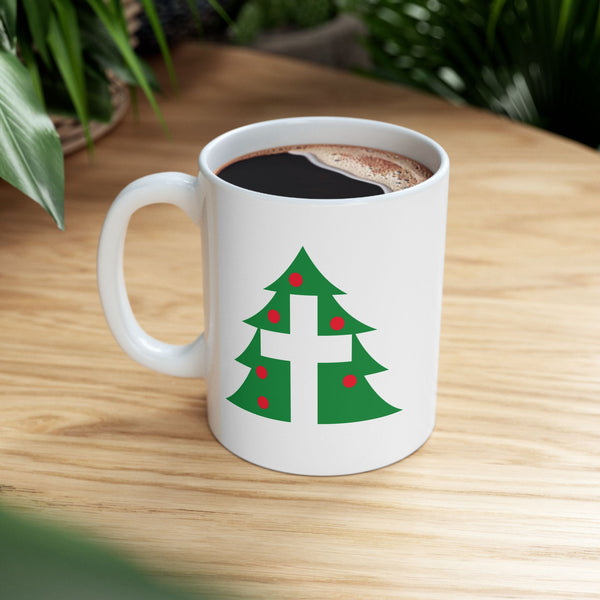 Christmas Cross Ceramic Mug (11oz/15oz)