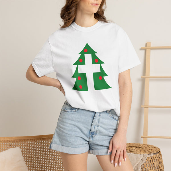 Christmas Cross - Unisex Garment-Dyed T-shirt