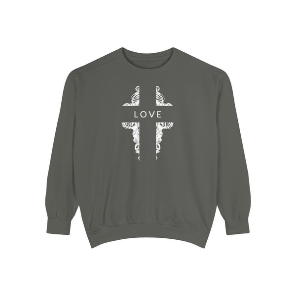 Love Cross Sweatshirt — Christian Crewneck