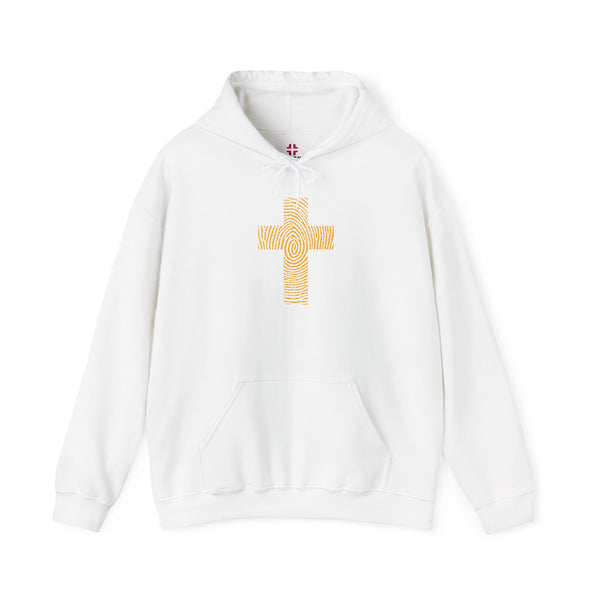 Fingerprint Cross - Heavy Blend Christian Hoodie