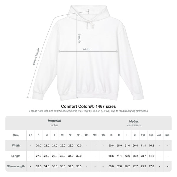 Street Faith Cross - Unisex Lightweight Hooded Sweatshirt
