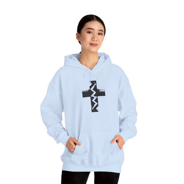 Fault Line Cross - Heavy Blend Christian Hoodie