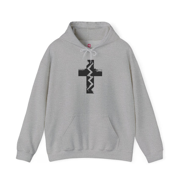 Fault Line Cross - Heavy Blend Christian Hoodie