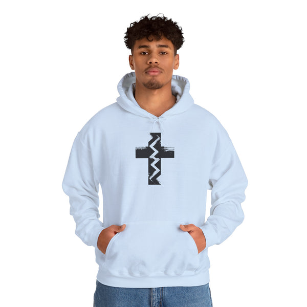 Fault Line Cross - Heavy Blend Christian Hoodie