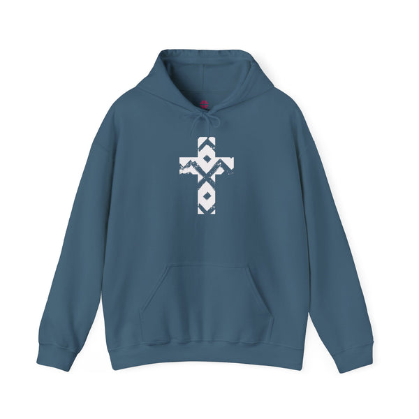 Pattern Cross - Heavy Blend Christian Hoodie