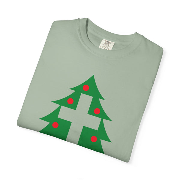 Christmas Cross - Unisex Garment-Dyed T-shirt
