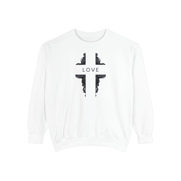 Love Cross Sweatshirt — Christian Crewneck