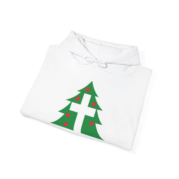 Christmas Cross - Heavy Blend Christian Hoodie