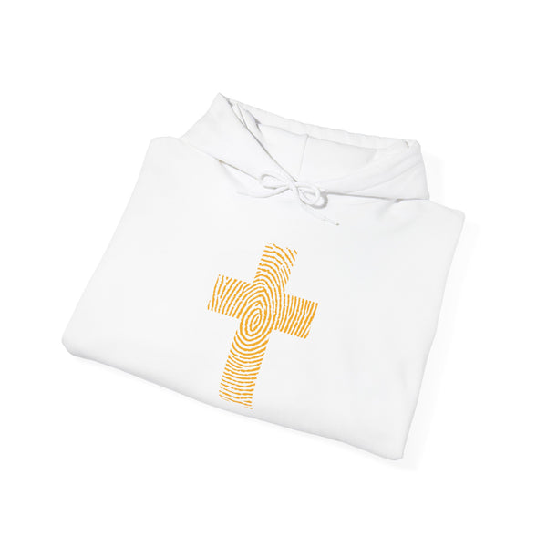 Fingerprint Cross - Heavy Blend Christian Hoodie