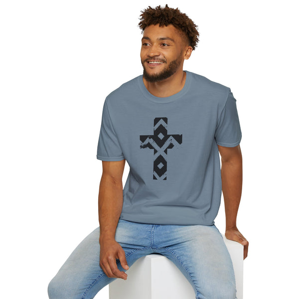 Pattern Cross  – Softstyle Christian Tee