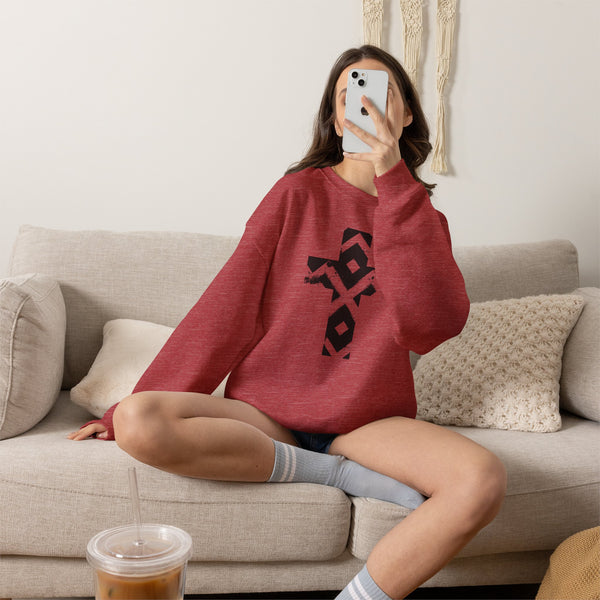Pattern Cross Sweatshirt — Christian Crewneck