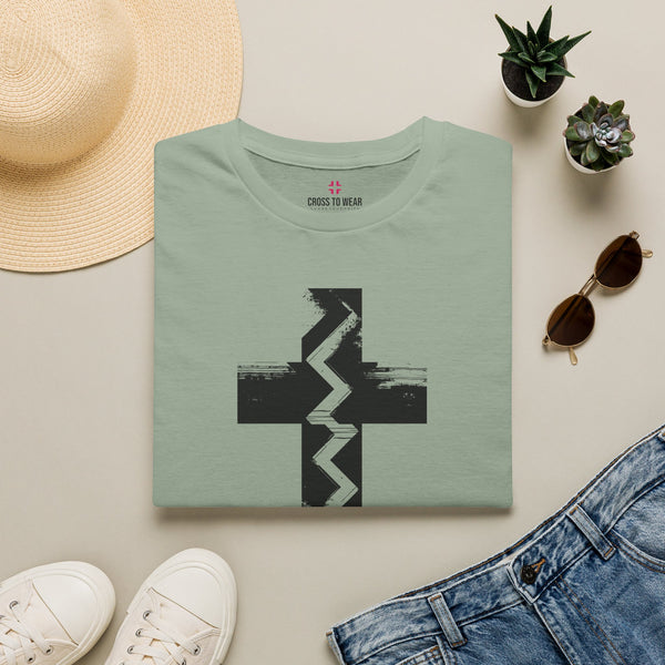 Fault Line Cross  – Softstyle Christian Tee