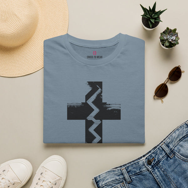 Fault Line Cross  – Softstyle Christian Tee