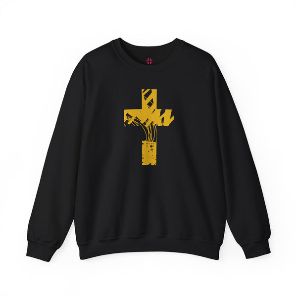 Gold Cross - Crewneck Christian Sweatshirt
