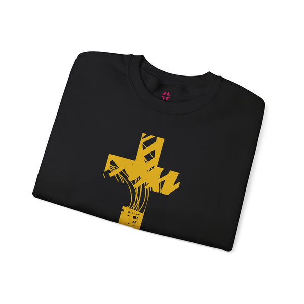 Gold Cross - Crewneck Christian Sweatshirt