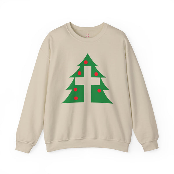 Christmas Cross — Christian Crewneck Sweatshirt