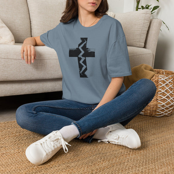 Fault Line Cross  – Softstyle Christian Tee