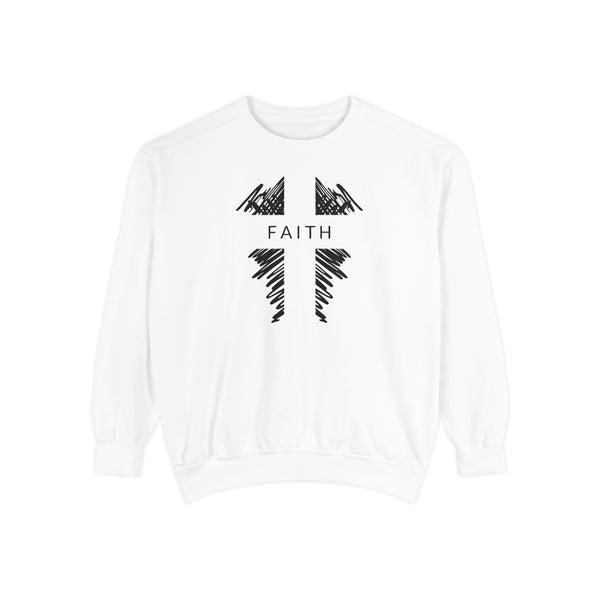 Faith Cross  — Christian Crewneck Sweatshirt