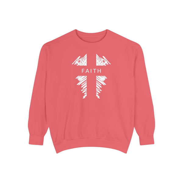 Faith Cross  — Christian Crewneck Sweatshirt