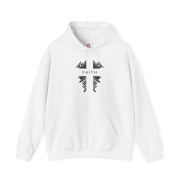 Faith Cross - Heavy Blend Christian Hoodie