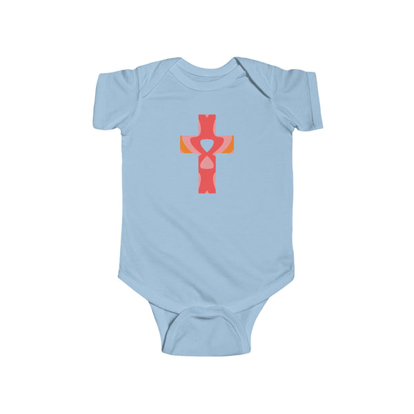 Open Heart Cross Onesie - Baby Cross Collection (Christening and Baptism Gift)
